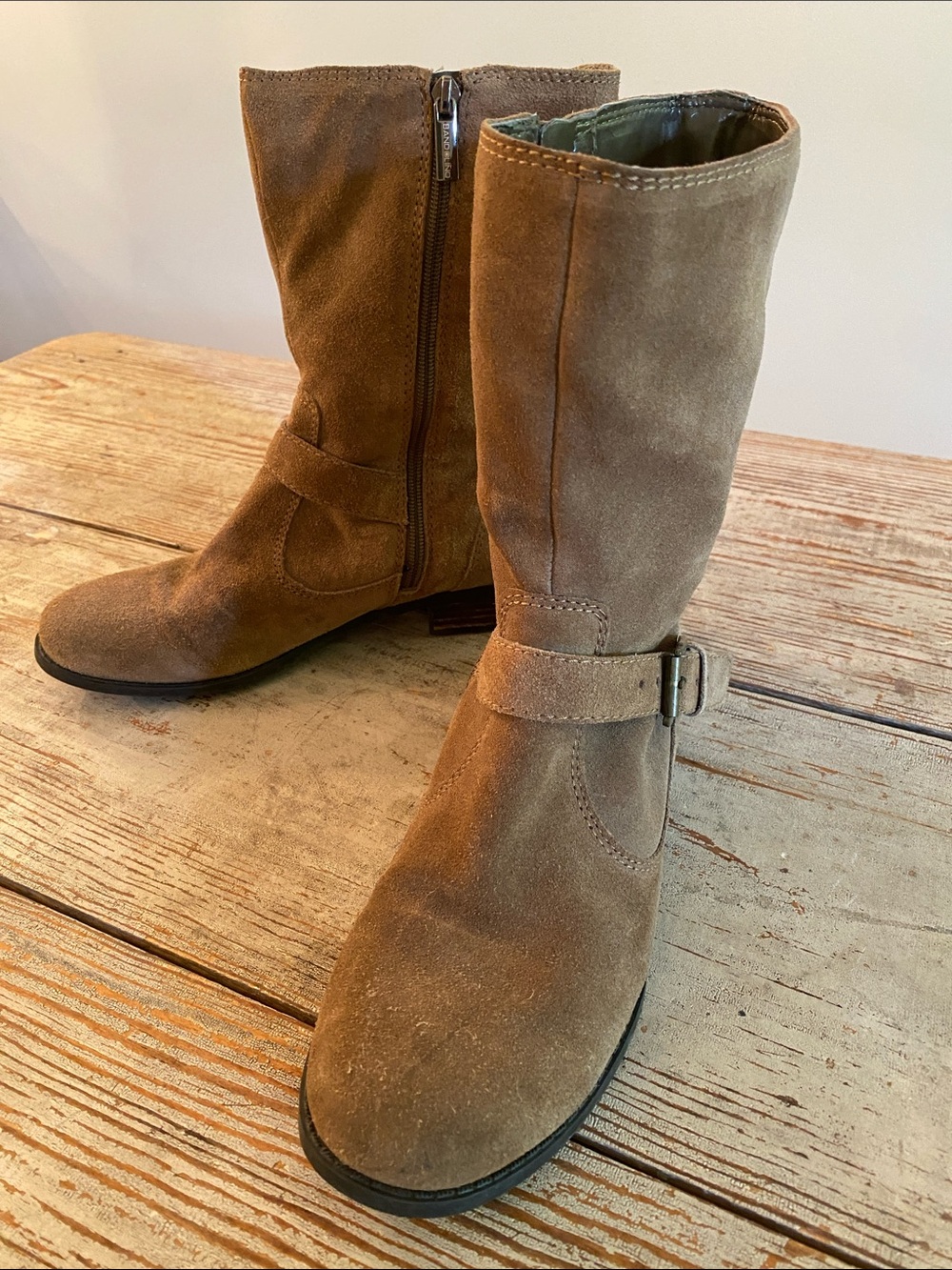 Bandolino Suede Mid-Calf Boots in Brown